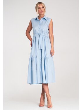 FIGL FIGL Košeľové šaty M1216 Modrá Flared Fit