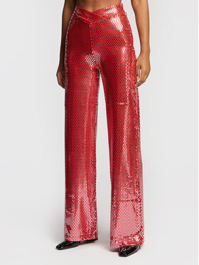 ROTATE ROTATE Spodnie materiałowe Briella RT1610 Czerwony Regular Fit