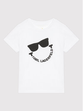 KARL LAGERFELD KARL LAGERFELD T-Shirt SMILEY WORLD Z25344 M Biały Regular Fit
