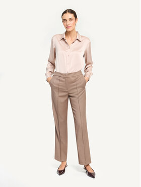 KMX KMX Bluzka 503700001 Beżowy Straight Fit