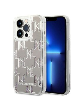 KARL LAGERFELD KARL LAGERFELD Etui na telefon Monogram Liquid Glitter Srebrny