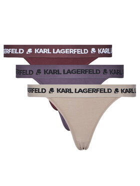 KARL LAGERFELD KARL LAGERFELD Комплект 3 чифта бикини бразилиана A1W47159 Цветен