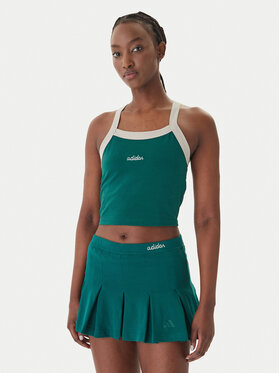 adidas adidas Top Seasonal Essentials Colorpop JZ0195 Zielony Slim Fit