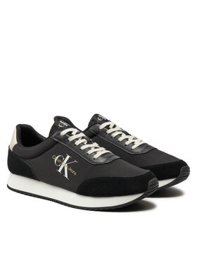 Calvin Klein Jeans Tenisice Retro Runner Low Mix Mtl YM0YM01032 Crna