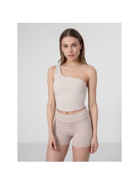 4F 4F Podprsenkový top H4Z22TSD033-83S Hnedá Slim Fit