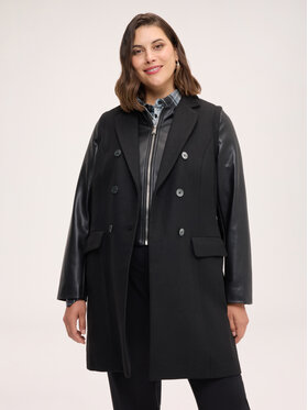 Fiorella Rubino Fiorella Rubino Płaszcz zimowy 0029T000379N033 Czarny Over Fit