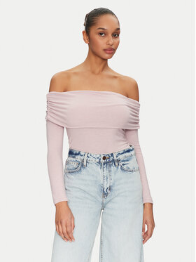 ONLY ONLY Bluzka Glamour 15339759 Różowy Slim Fit