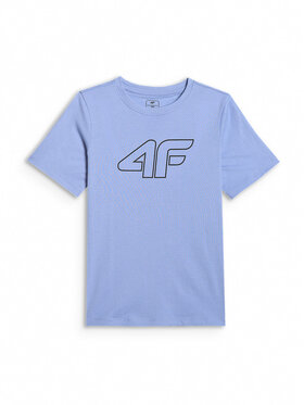 4F 4F T-Shirt BASIC+ Niebieski Regular Fit