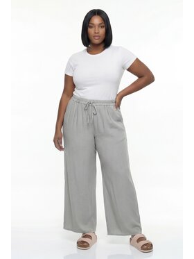 FIGL FIGL Spodnie palazzo M1298 Zielony jasny Regular Fit