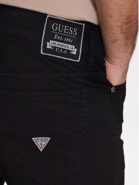 Guess Kratke Hlače Iz Tkanine Angels M3GD03 WFBZ3 Črna Slim Fit