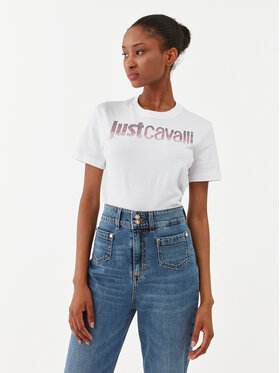 Just Cavalli Just Cavalli Majica 75PAHE00 Bela Regular Fit