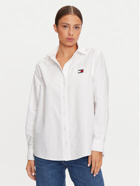 Tommy Jeans Tommy Jeans Πουκάμισο DW0DW19709 Λευκό Relaxed Fit