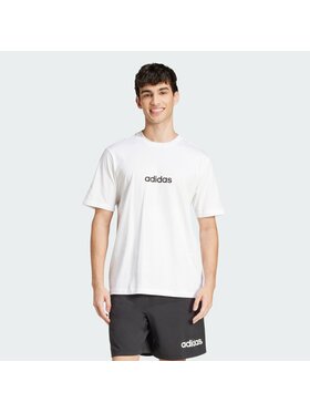 adidas adidas T-Shirt Essentials Linear JE9000 Biały Regular Fit