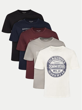 Jack&Jones Jack&Jones Sada 5-triček Simon 12276424 Barevná Standard Fit