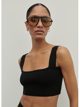 La Mania La Mania Top NEVER TOP 800 Czarny Classic Fit