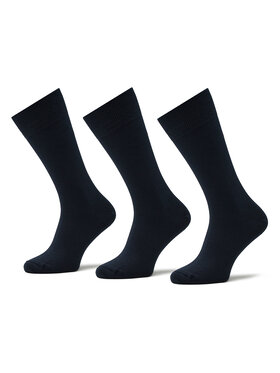 Hugo Hugo Комплект 3 чифта дълги чорапи мъжки 3P Rs Uni Colors Cc 50473183 Тъмносин