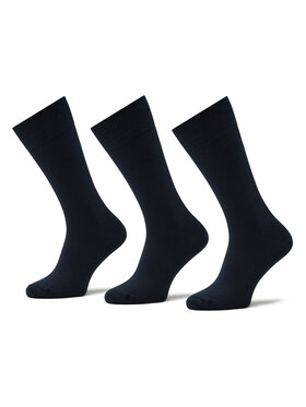 Hugo Hugo Zestaw 3 par wysokich skarpet unisex 3P Rs Uni Colors Cc 50473183 Granatowy