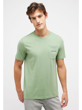 Mustang Mustang T-Shirt AUSTIN Zielony Regular Fit