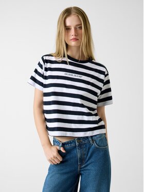 Guess Jeans Guess Jeans T-Shirt 180718 Modrá Classic Fit