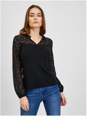 Orsay Orsay Koszula 100237-660000__L Czarny Regular Fit