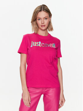 Just Cavalli Just Cavalli T-shirt 74PBHG00 Ružičasta Regular Fit