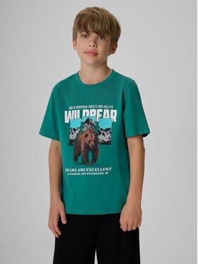4F 4F T-shirt 4FJKAW26TTSHM4456-46S Verde Regular Fit