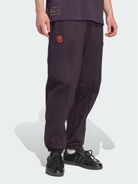 adidas adidas Spodnie materiałowe 157293 Fioletowy Loose Fit