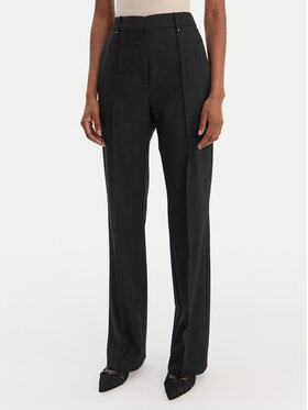 KARL LAGERFELD KARL LAGERFELD Auduma bikses B1W10003 Melns Straight Leg