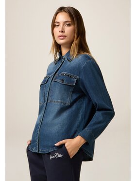 Oltre Oltre Camicia 5413J000797N024 Blu Baggy Fit