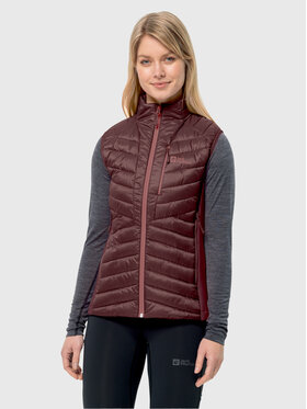 Jack Wolfskin Jack Wolfskin Weste Routeburn Pro Ins Vest 1207202 Dunkelrot Slim Fit