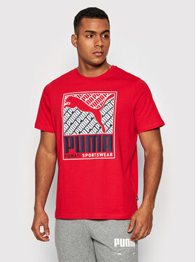 Puma Puma T-shirt Core 587766 Rosso Regular Fit