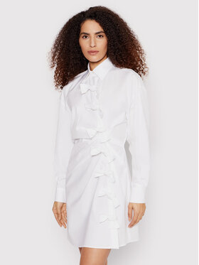 MSGM MSGM Φόρεμα πουκάμισο 3241MDA22 227100 Λευκό Slim Fit