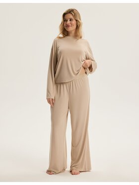 Esotiq Esotiq Spodnie materiałowe 43914 Żółty Regular Fit