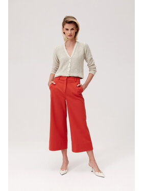 TOTU TOTU Spodnie damskie CULOTTE Koralowy Wide Leg