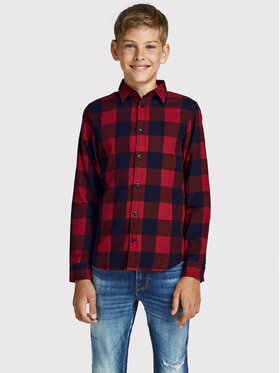 Jack&Jones Junior Jack&Jones Junior Košeľa Gingham 12183050 Červená Regular Fit