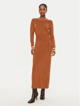 Gaudi Gaudi Трикотажна сукня 421BD13009 Коричневий Slim Fit
