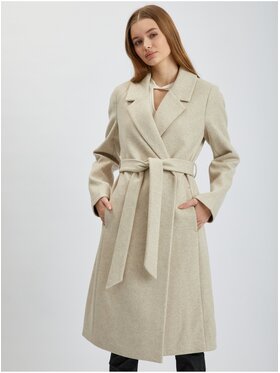 Orsay Orsay Płaszcz 830275-092000__38 Beżowy Regular Fit