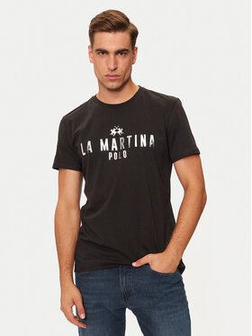 La Martina La Martina T-Shirt ZMR322 JS206 Černá Regular Fit