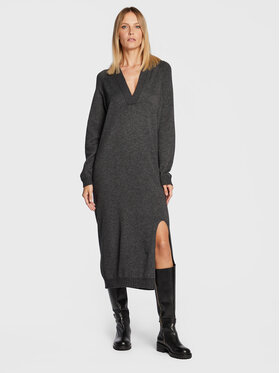 Liviana Conti Liviana Conti Strickkleid L2WC19 Grau Oversize