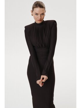MARI PRETI MARI PRETI Abito da cocktail Deluna Marrone Slim Fit