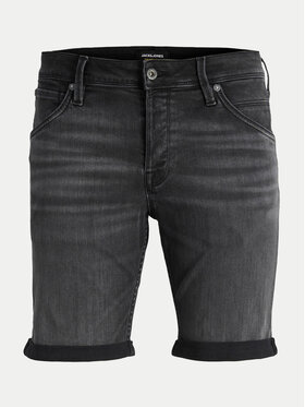 Jack&Jones Jeans Kratke Hlače Rick 12249085 Črna Regular Fit