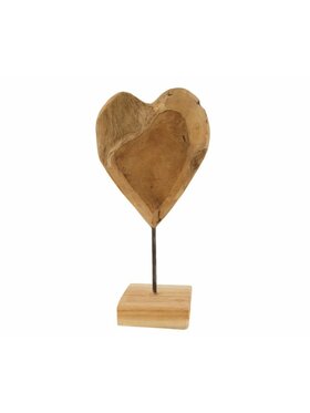 Belldeco Belldeco Figurka Wood old Dekoracja serce 1 (C21833017) Kolorowy