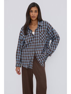 Estro Estro Πουκάμισο ER00119774 Μπλε Oversize