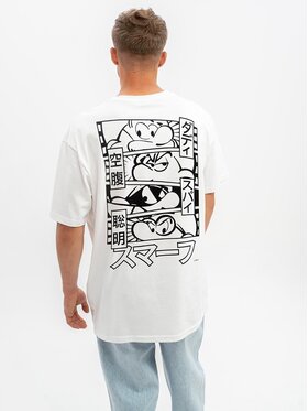 Smerfy Smerfy T-Shirt Szeroka luźna 113797 Biały Oversize
