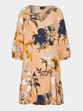Zizzi Zizzi Ежедневна рокля V00057I Бежов Regular Fit