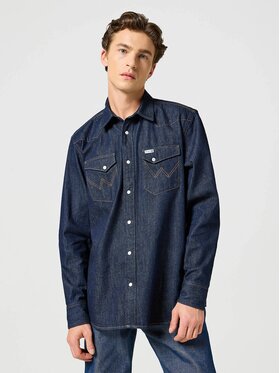 Wrangler Wrangler Camicia 2 PKT SHIRT Blu Relaxed Fit