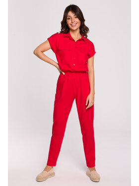 BeWear BeWear Kombinezon B223 Czerwony Regular Fit