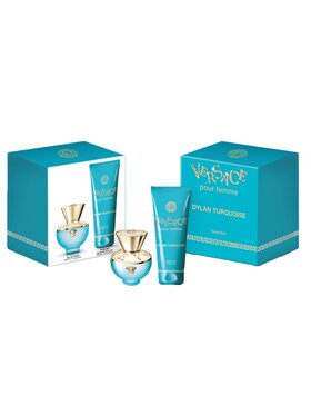 Versace Versace Versace Dylan Turquoise Pour Femme zestaw woda toaletowa spray 50ml + żel do ciała 100ml Zestaw zapachowy