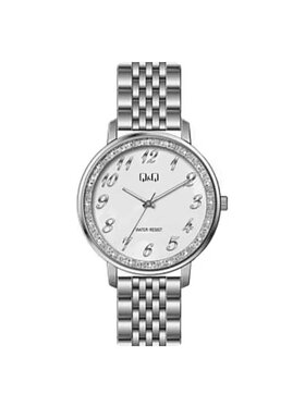 Q&Q Q&Q Zegarek QC09-204 Srebrny