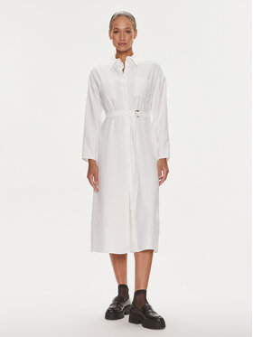 Silvian Heach Silvian Heach Srajčna obleka GPP23325VE Bela Regular Fit